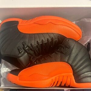 Jordan Black and Orange Sneakers